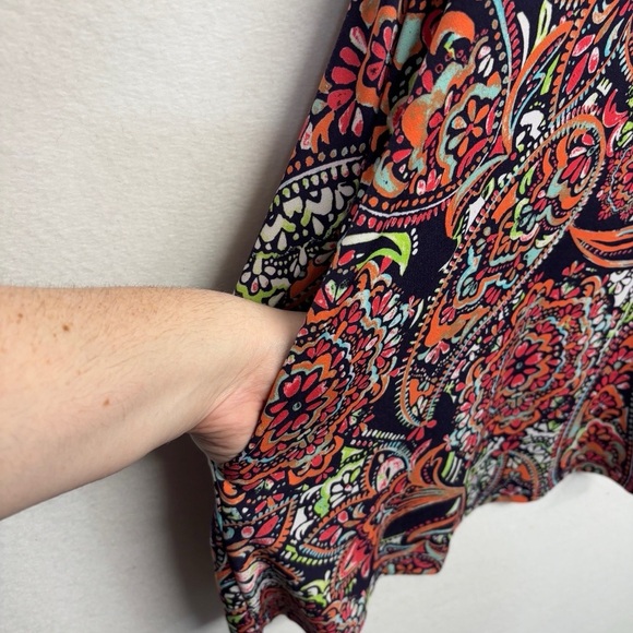 Artisan NY Midi Dress Pockets L Tank Floral - Picture 4 of 7